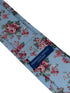 pale baby cornflower  blue tie  with pink rose peony flower design